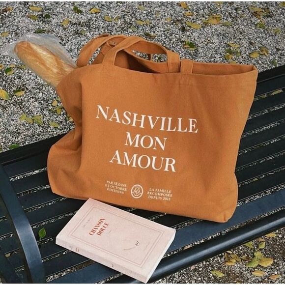NWOT Sezane Nashville Mon Amour Tote Bag - Picture 1 of 7